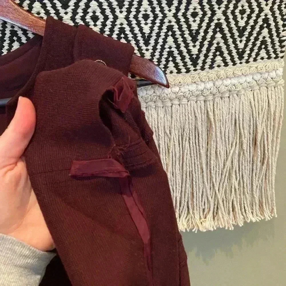 TORY BURCH BURGUNDY DRESS S